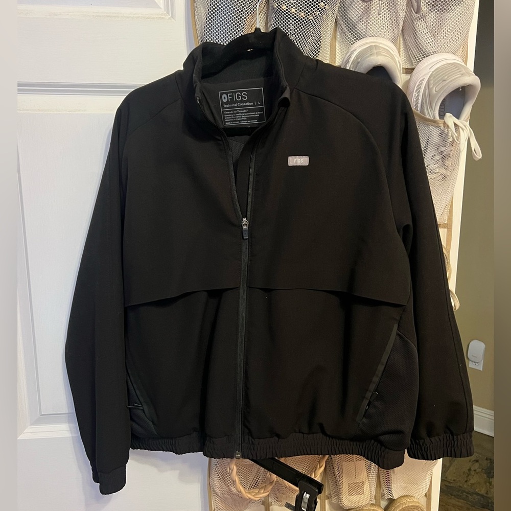 Figs Scrubs Black Jacket